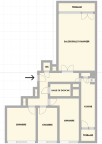 Josaphat/Voltaire : appt 111m² PEB C - 3 chambres 2 terrasse