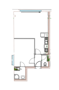 Appartement de ± 55 m² en centre ville : une chambre PEB E